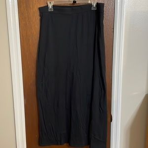 Black maxi skirt, American Eagle, cotton with slit and short slip inside